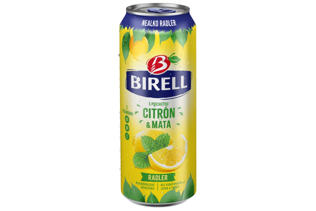 Pivo Birell nealkoholické Citrón & Mäta 500 ml