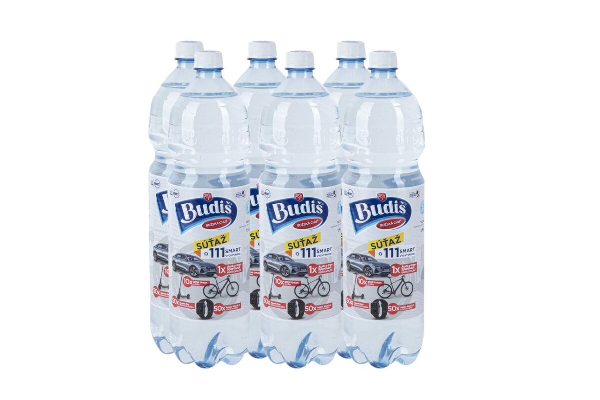 1x kartón - Budiš minerálna voda tichá 1,5 l 6 ks