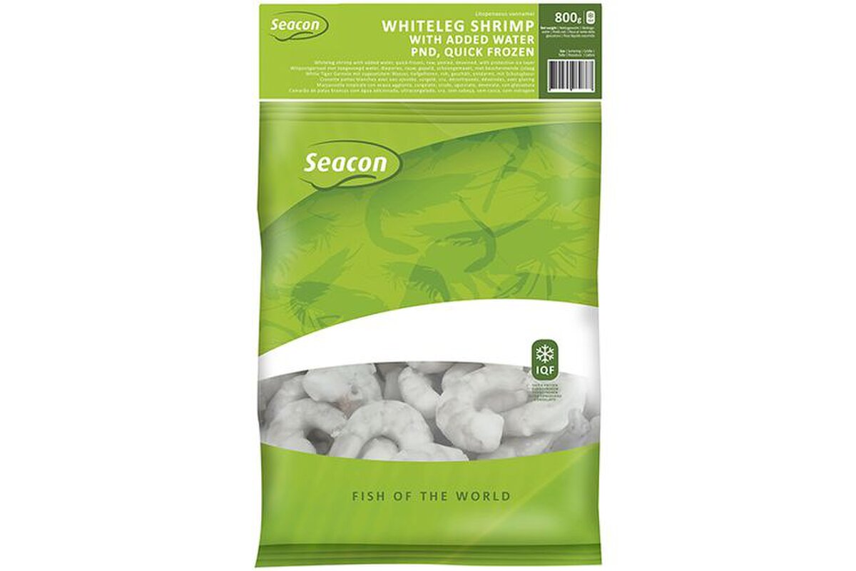 Krevety 26/30 vylúpané mrazené 800 g (s chvostom bez hlavy)