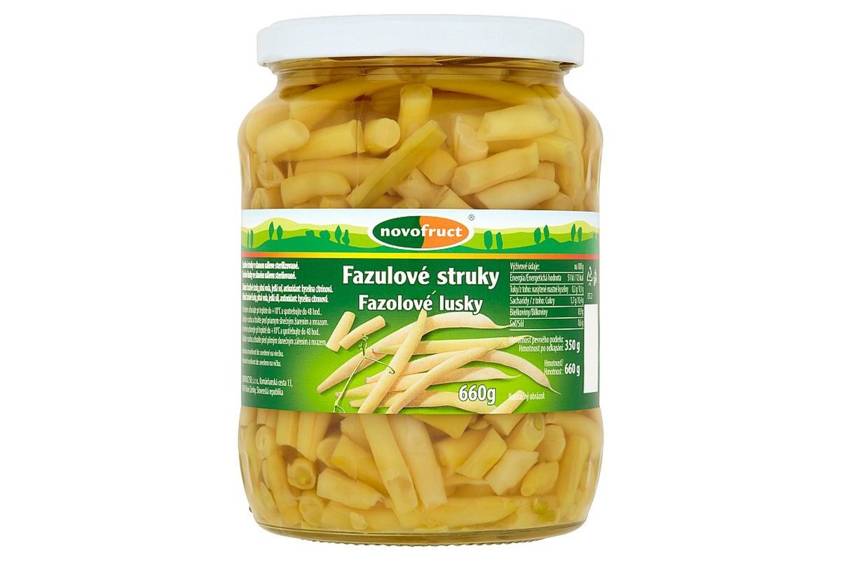 Fazuľové struky žlté sterilizované 660 g sklo