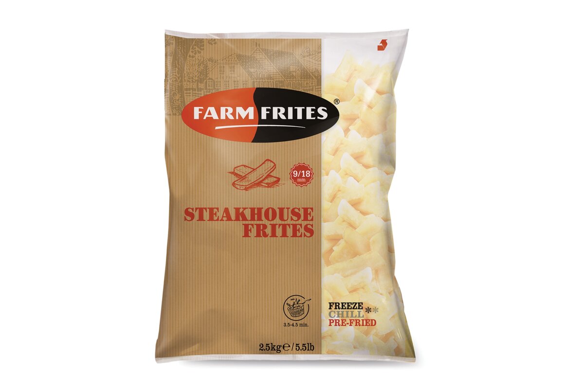 Hranolky steakové 9x18mm mrazené 2,5 kg FarmFrites