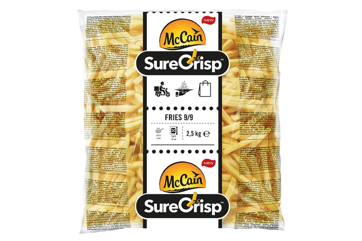 Hranolky chrumkavé 9x9mm mrazené 2,5 kg McCain