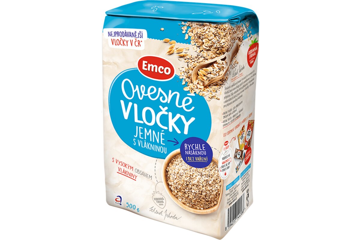 Ovsené vločky jemné s vlákninou 500 g