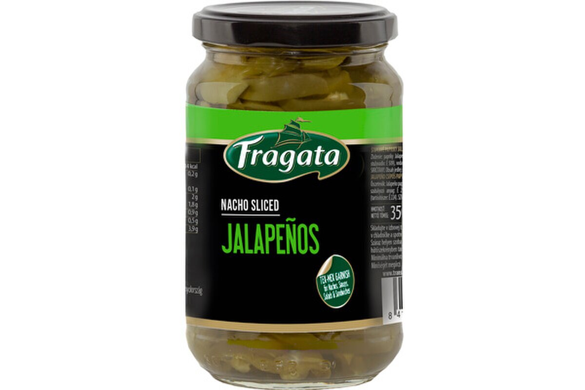 Jalapenos zelené sterilizované  350 g   18-6